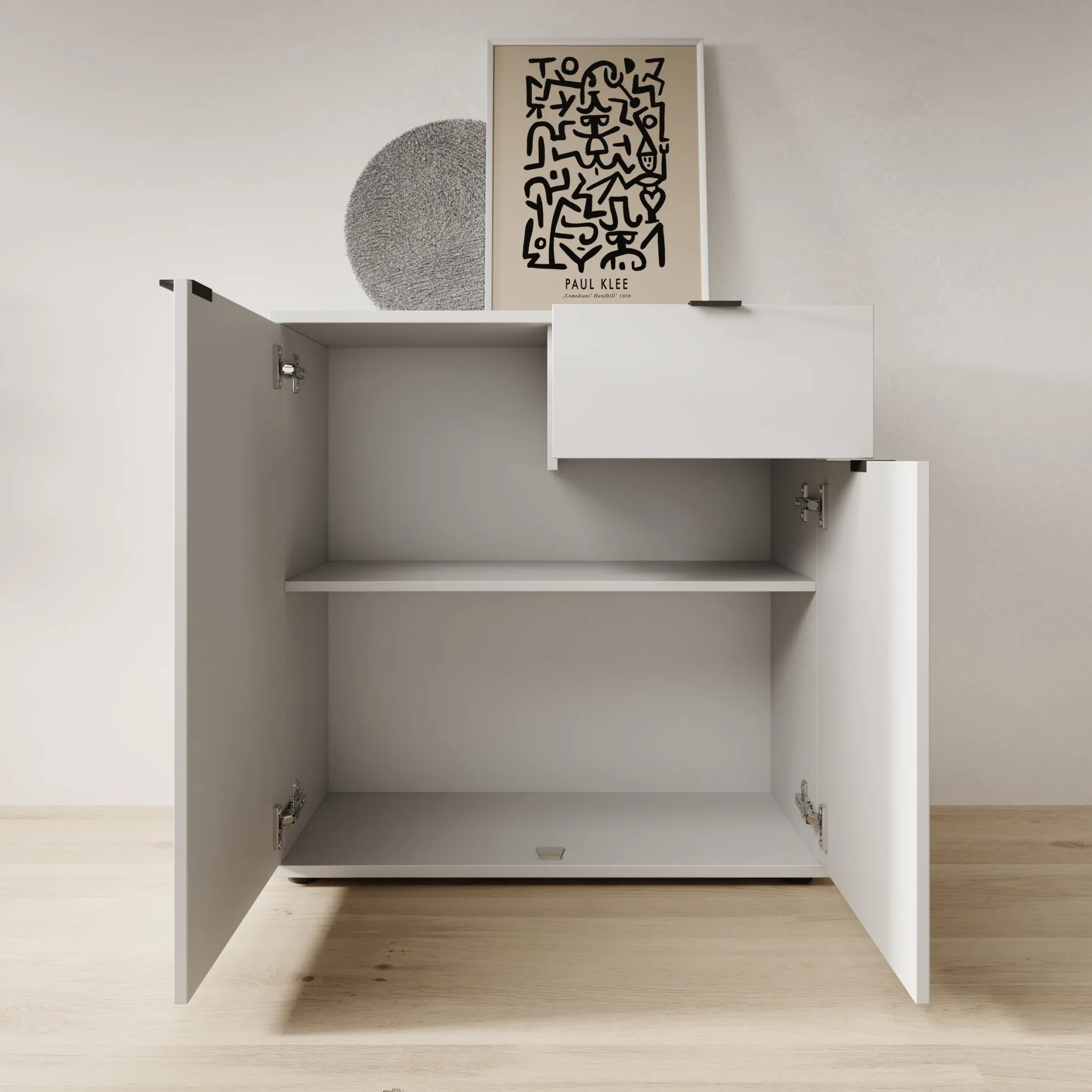 Galeno 2 - Dressoir - Lichtgrijs - 80x34x82 cm