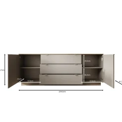 Galeno - Dressoir - Groen - 225x41x86 cm