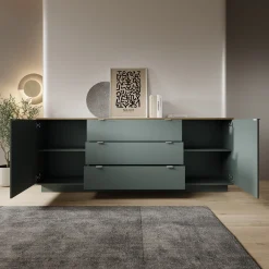 Galeno - Dressoir - Groen - 225x41x86 cm