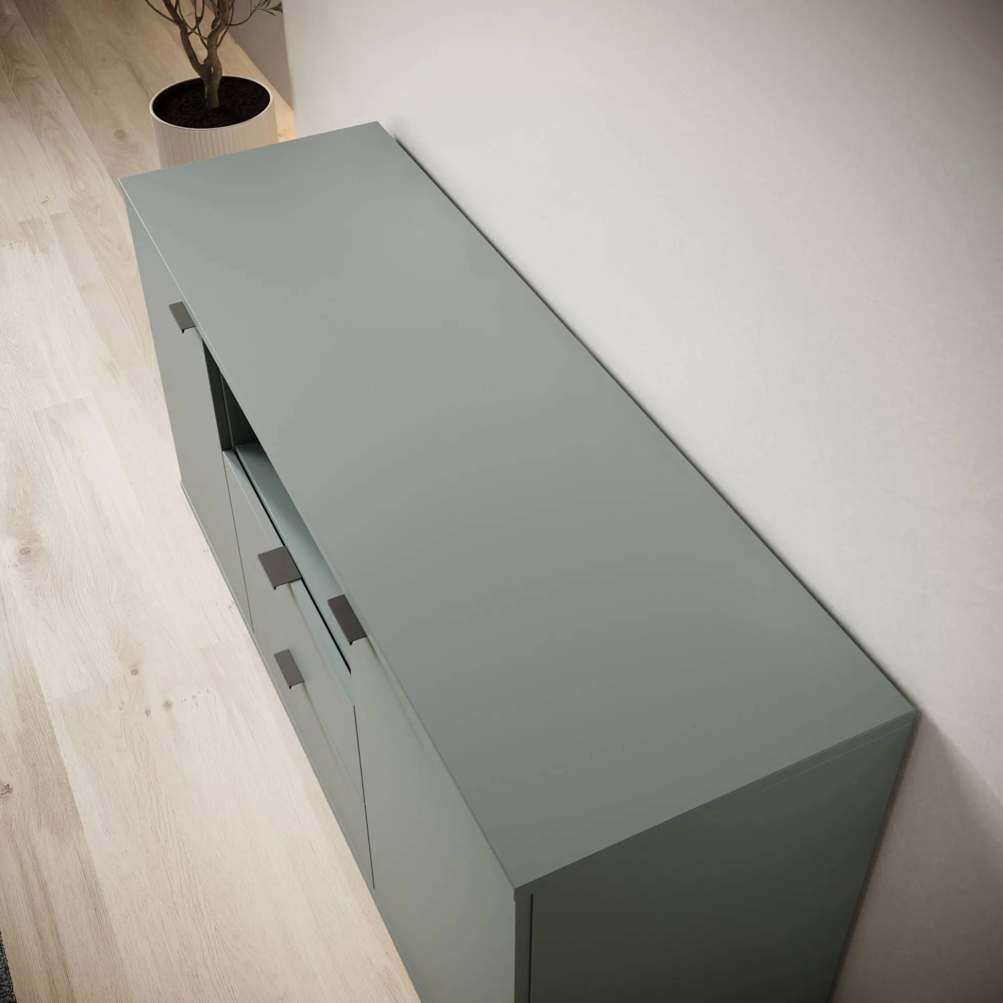 Galeno - TV-Meubel - Groen - 130x41x63 cm