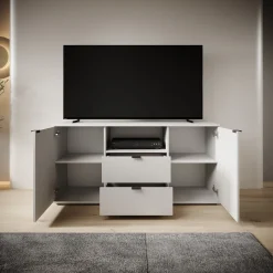 Galeno - TV-Meubel - Lichtgrijs - 130x41x63 cm