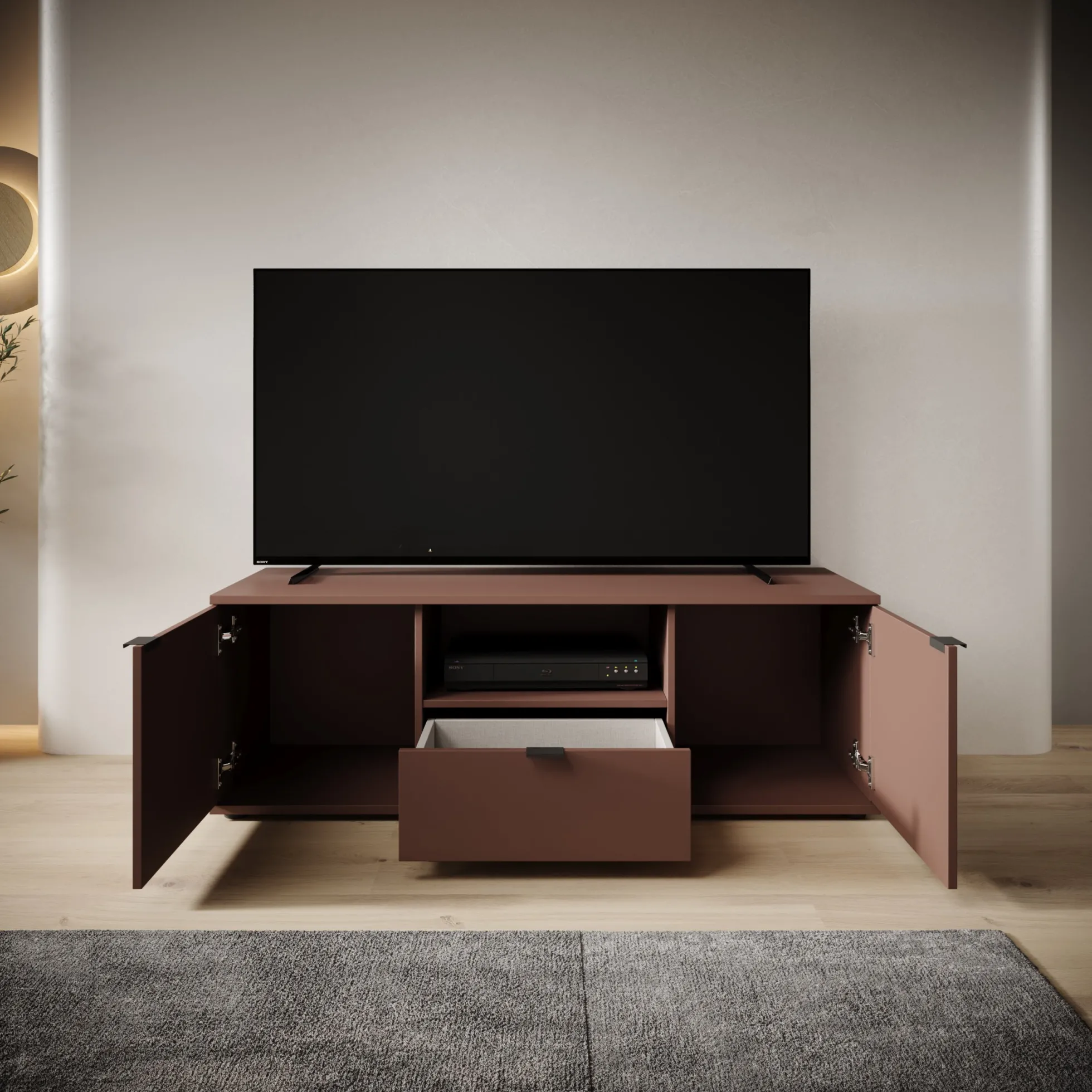 Galeno - TV-Meubel - Oudroze - 130x41x44 cm