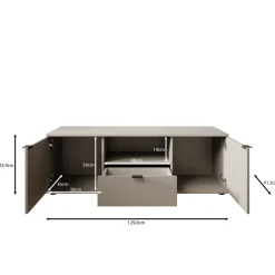 Galeno - TV-Meubel - Oudroze - 130x41x44 cm