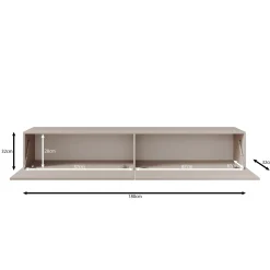 Gelvio - TV-Meubel - Beige - 180x32x32 cm
