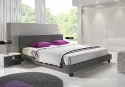 George - Tweepersoonsbed - Stof grijs - 180x200 cm