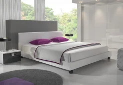 George - Tweepersoonsbed - Kunstleer wit - 160x200 cm