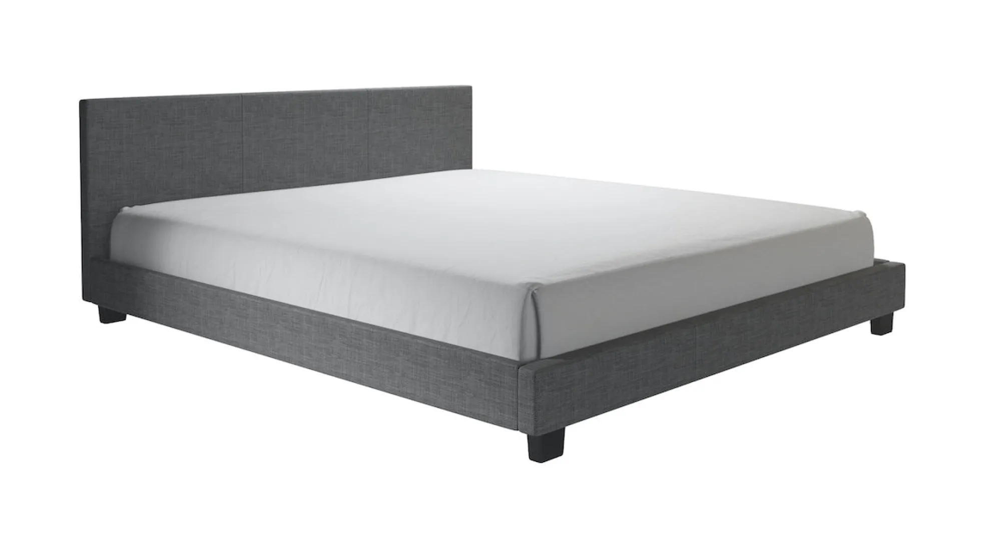 George - Tweepersoonsbed - Stof grijs - 140x200 cm