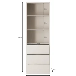 Gideon - Boekenkast - Eikenpatroon - 60x40x178 cm