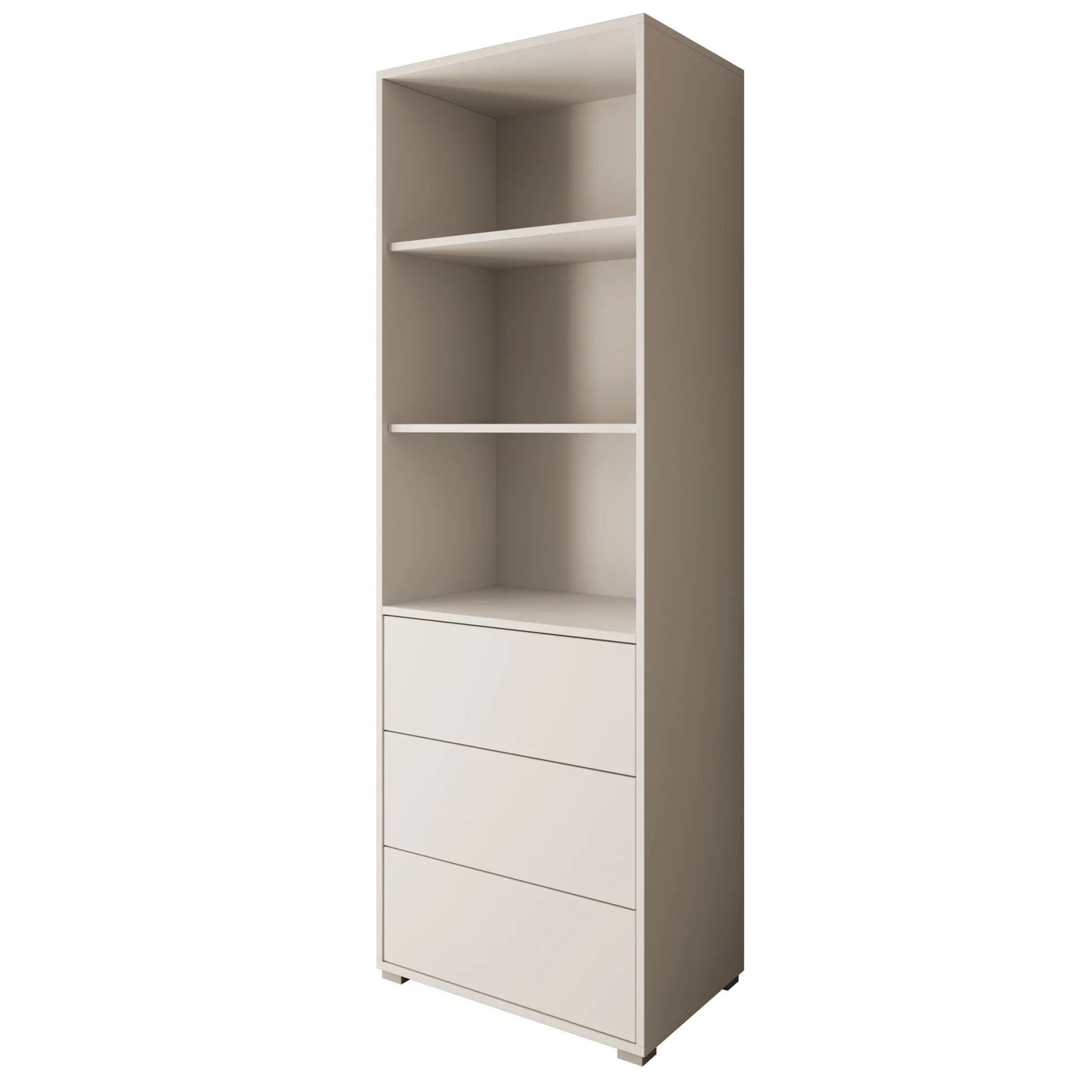 Gideon - Boekenkast - Wit - 60x40x178 cm