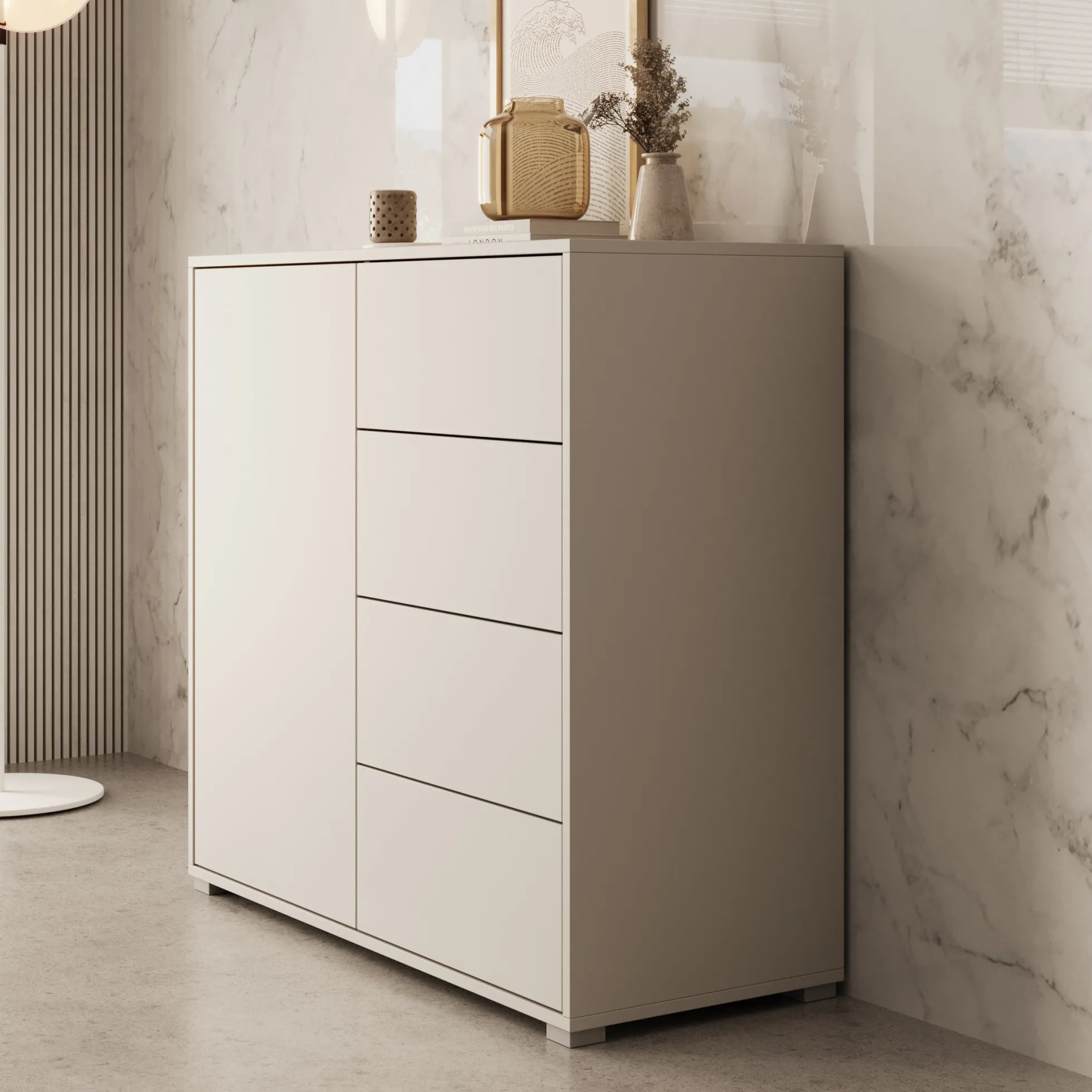Gideon - Dressoir - Beige - 100x41x93 cm