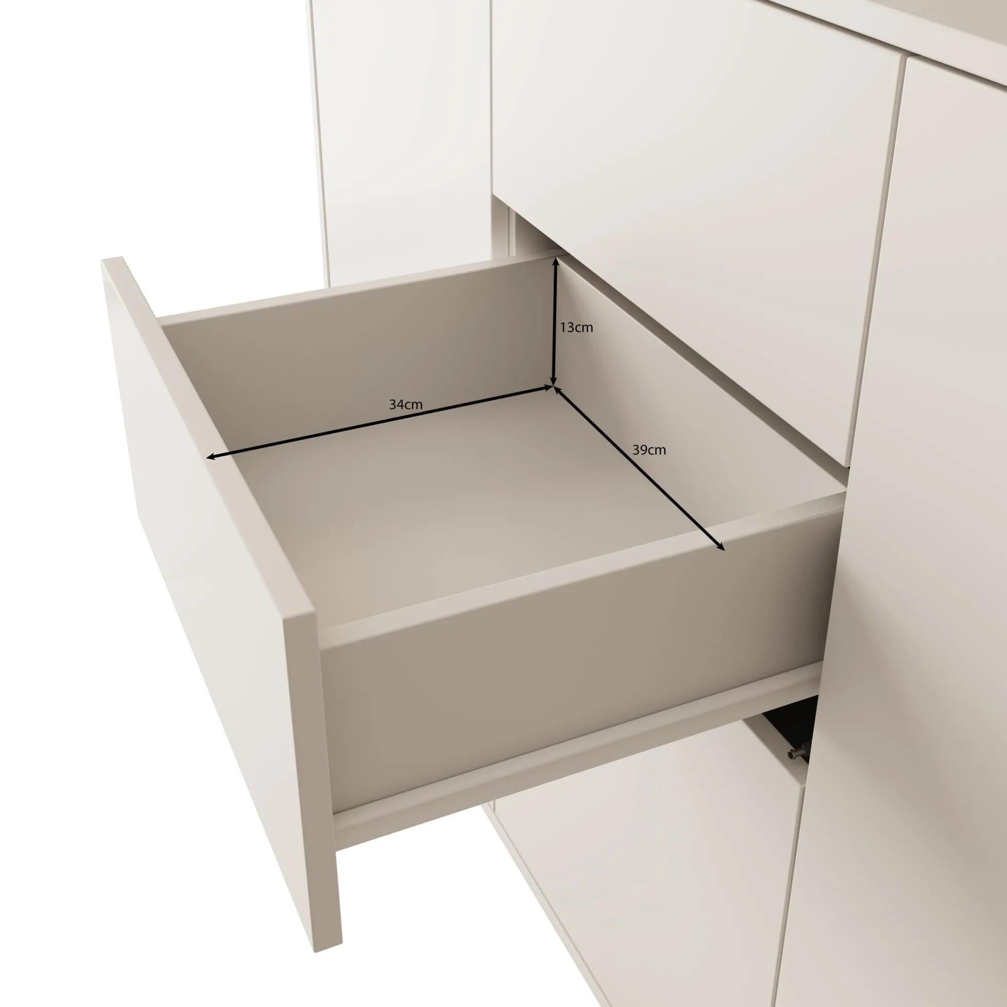Gideon - Dressoir - Wit - 141x41x93 cm