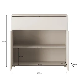 Gideon - Dressoir - Wit - 100x40x93 cm