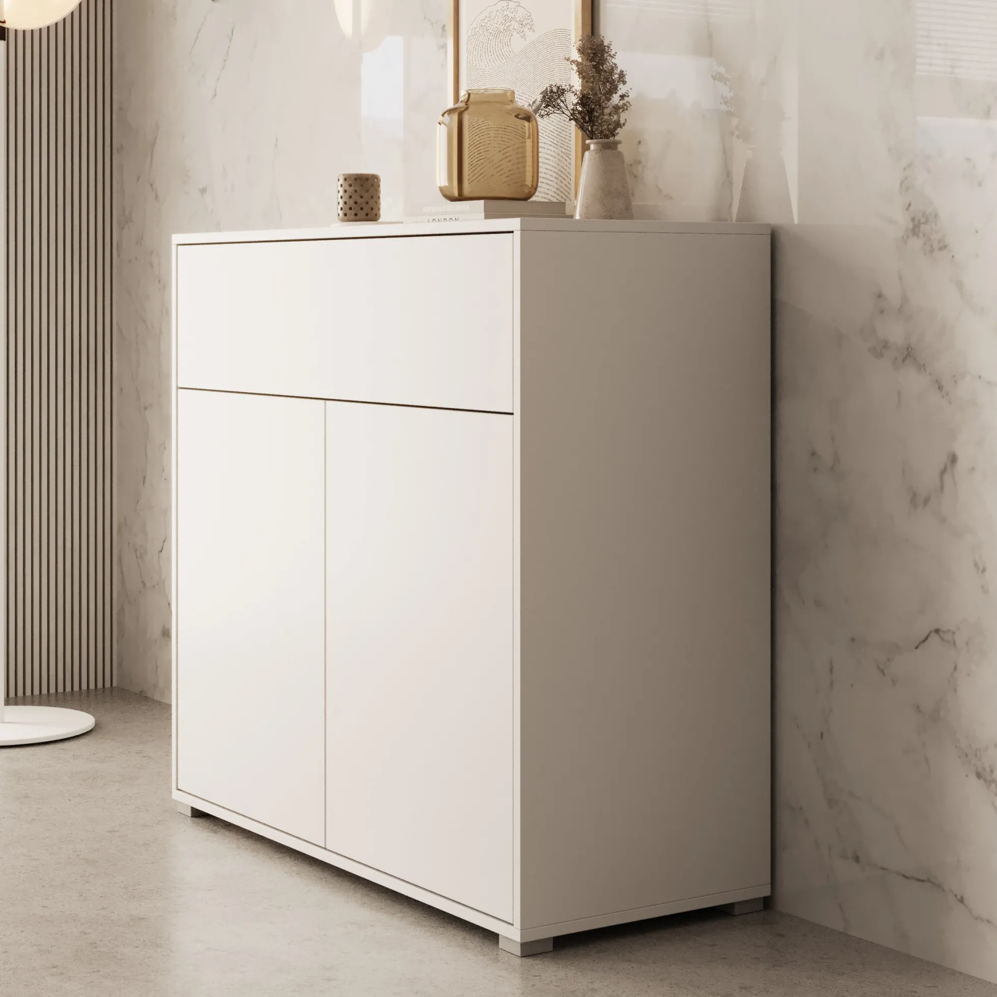 Gideon - Dressoir - Wit - 100x40x93 cm