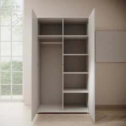 Gideon - Kledingkast 2-deurs - Wit - 100x59x178 cm