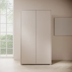 Gideon - Kledingkast 2-deurs - Beige - 100x59x178 cm