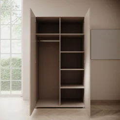 Gideon - Kledingkast 2-deurs - Beige - 100x59x178 cm