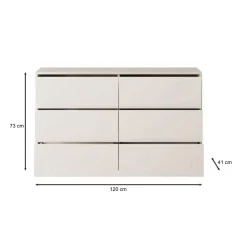 Gideon - Ladekast - Beige - 120x41x73 cm
