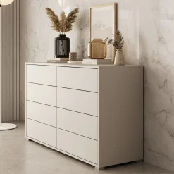 Gideon - Ladekast 8 lades - Beige - 120x41x93 cm