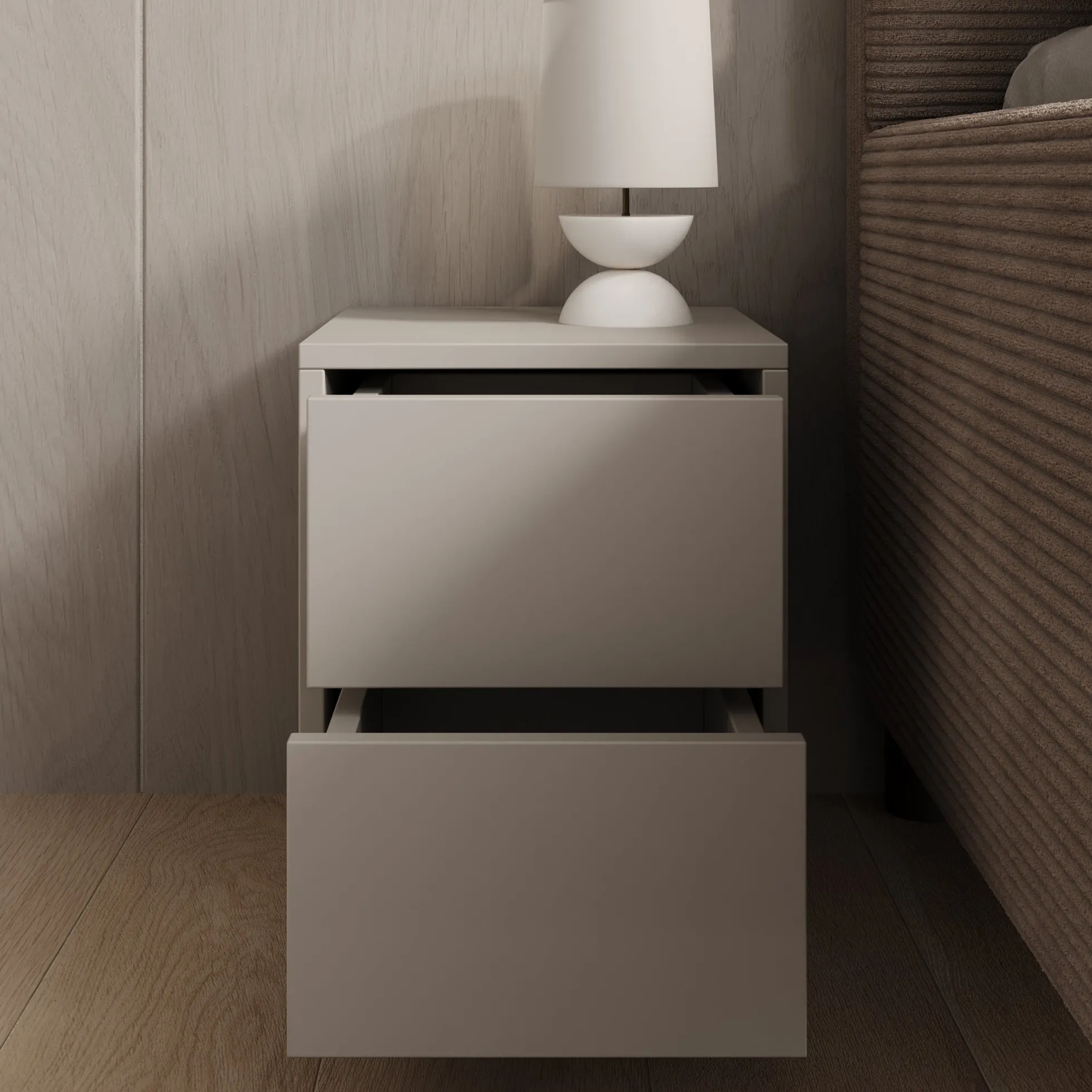 Gideon - Nachtkastje - Beige - 30x31x38 cm