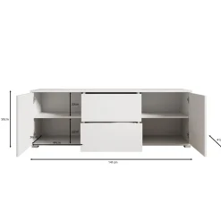 Gideon - TV-Meubel - Beige - 141x41x50 cm