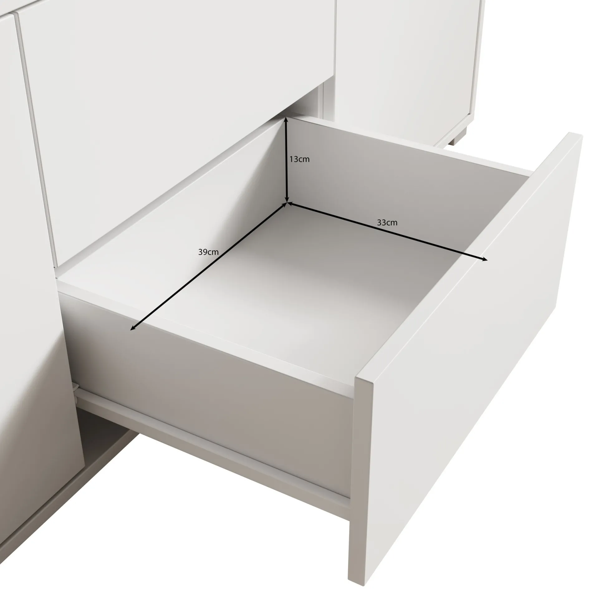 Gideon - TV-Meubel - Beige - 141x41x50 cm