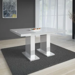 Glamour - Eetkamertafel - Wit - 120x80x76 cm