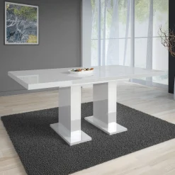 Glamour - Eetkamertafel - Wit - 120x80x76 cm