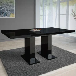 Glamour - Eetkamertafel - Zwart - 120x80x76 cm