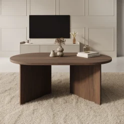 Glenne - Salontafel - Donker eikenpatroon - 110x65x42 cm