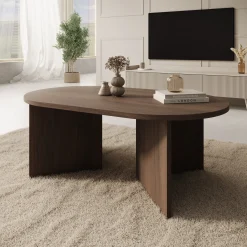 Glenne - Salontafel - Donker eikenpatroon - 110x65x42 cm