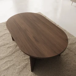 Glenne - Salontafel - Donker eikenpatroon - 110x65x42 cm