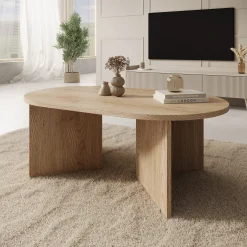 Glenne - Salontafel - Licht eikenpatroon - 110x65x42 cm
