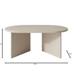 Glenne - Salontafel - Licht eikenpatroon - 110x65x42 cm