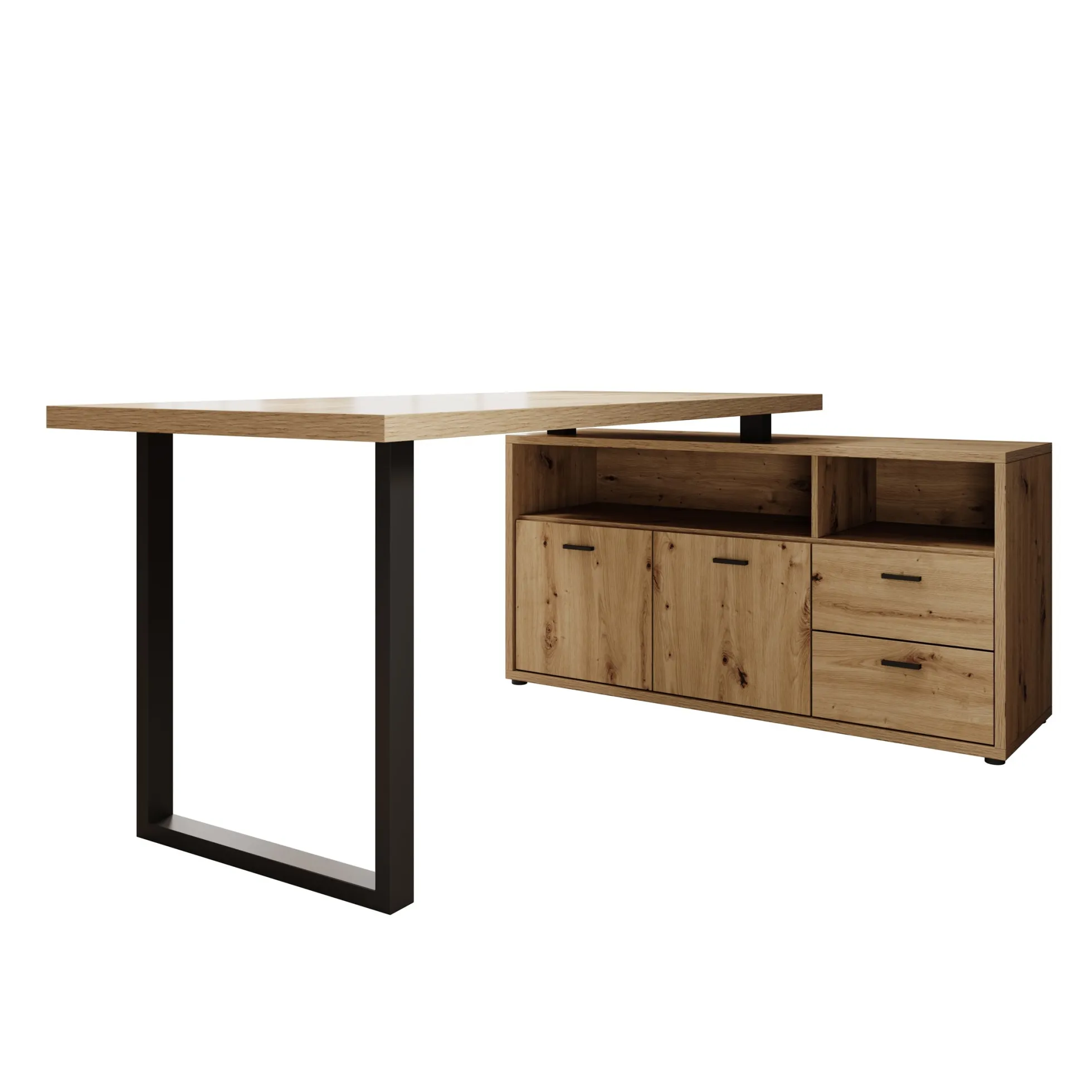 Glymp - Bureau - Eikenpatroon - 181x124x74 cm