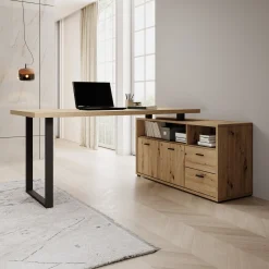 Glymp - Bureau - Eikenpatroon - 181x124x74 cm
