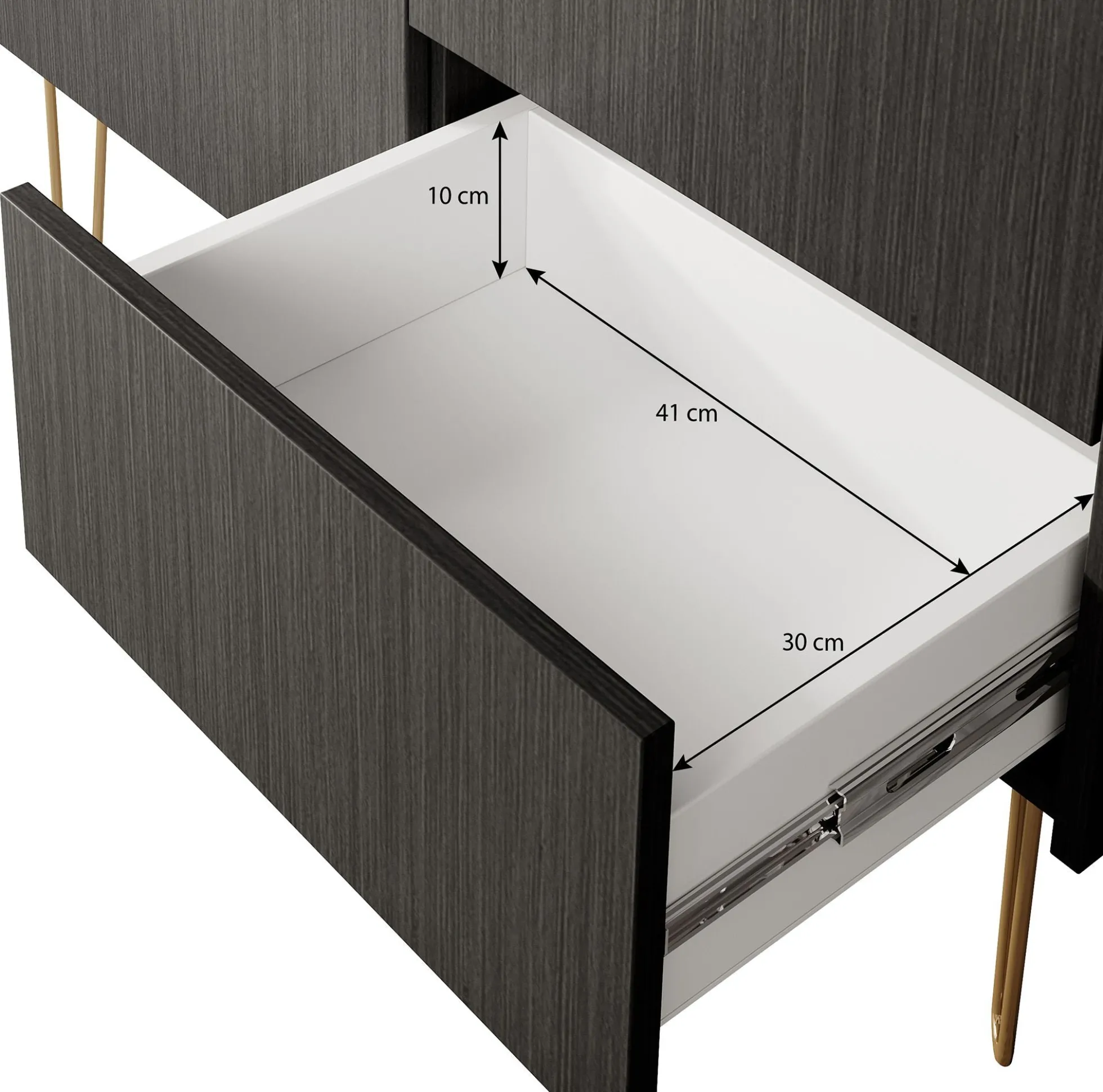 Hacienda - Dressoir - Zwart - 97x37x83 cm