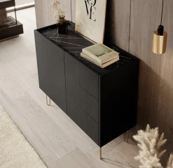 Hacienda - Dressoir - Zwart - 97x37x83 cm
