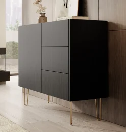 Hacienda - Dressoir - Zwart - 97x37x83 cm