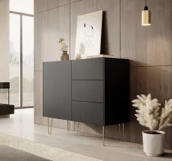 Hacienda - Dressoir - Zwart - 97x37x83 cm