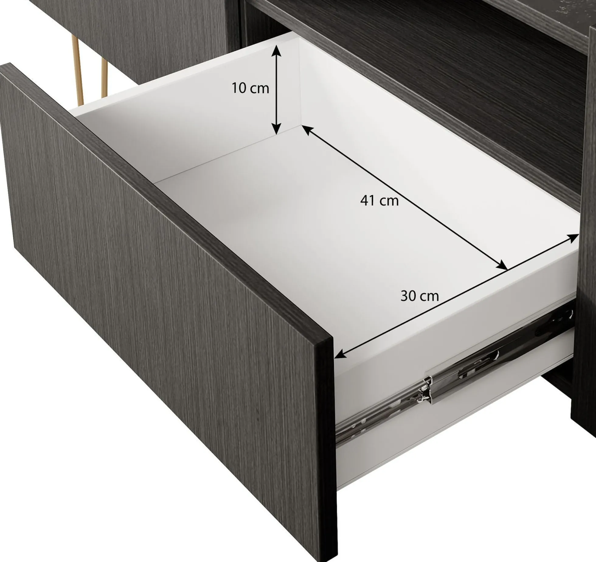 Hacienda - TV-Meubel met 2 deuren - Zwart - 144 cm