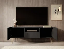 Hacienda - TV-Meubel met 2 deuren - Zwart - 144 cm