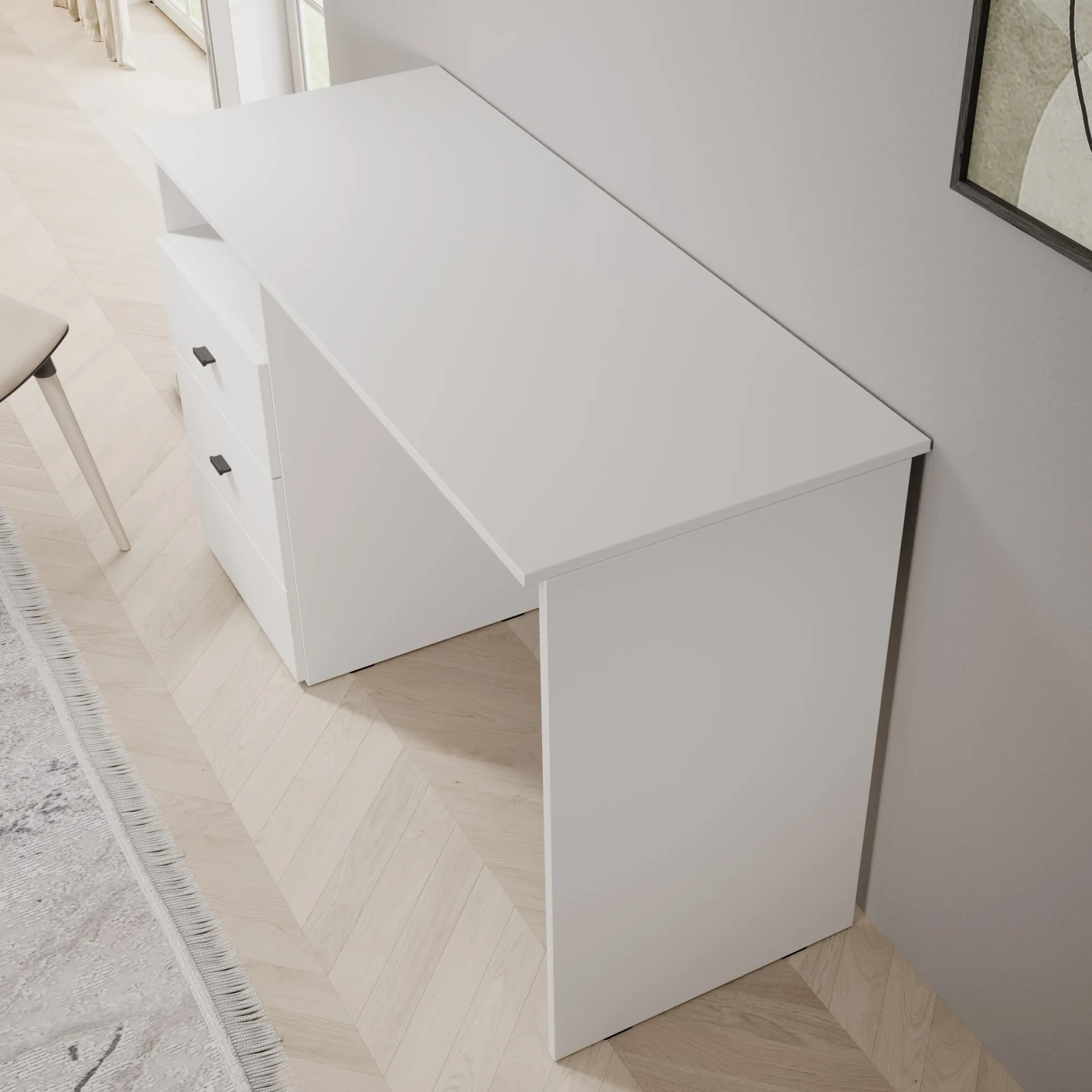 Haroa - Bureau - Wit - 127x51x77 cm