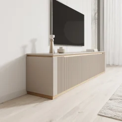 Harper - TV-Meubel - Beige - 219x40x50 cm