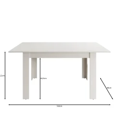 Haverford - Eetkamertafel - Uitschuifbaar - Eikenpatroon - 120x80x76cm