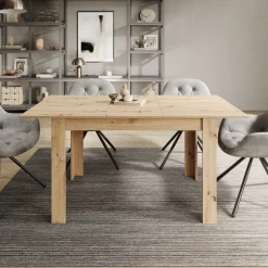 Haverford - Eetkamertafel - Uitschuifbaar - Eikenpatroon - 120x80x76cm