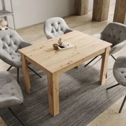 Haverford - Eetkamertafel - Uitschuifbaar - Eikenpatroon - 120x80x76cm