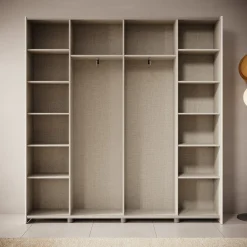 Helvar - Kledingkast met schuifdeuren - Wit - 200x39x211 cm