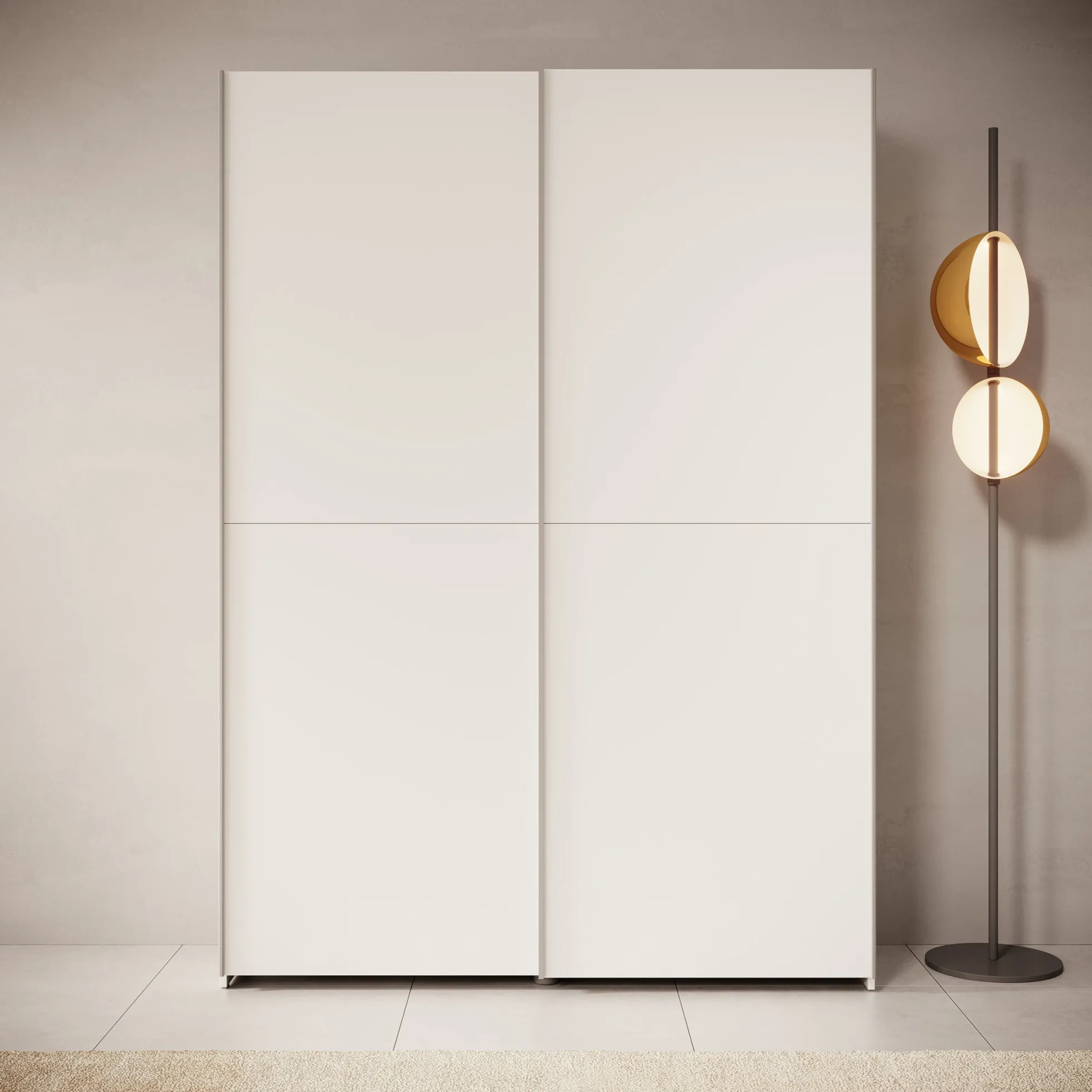 Helvar - Kledingkast met schuifdeuren - Wit - 150x39x211 cm