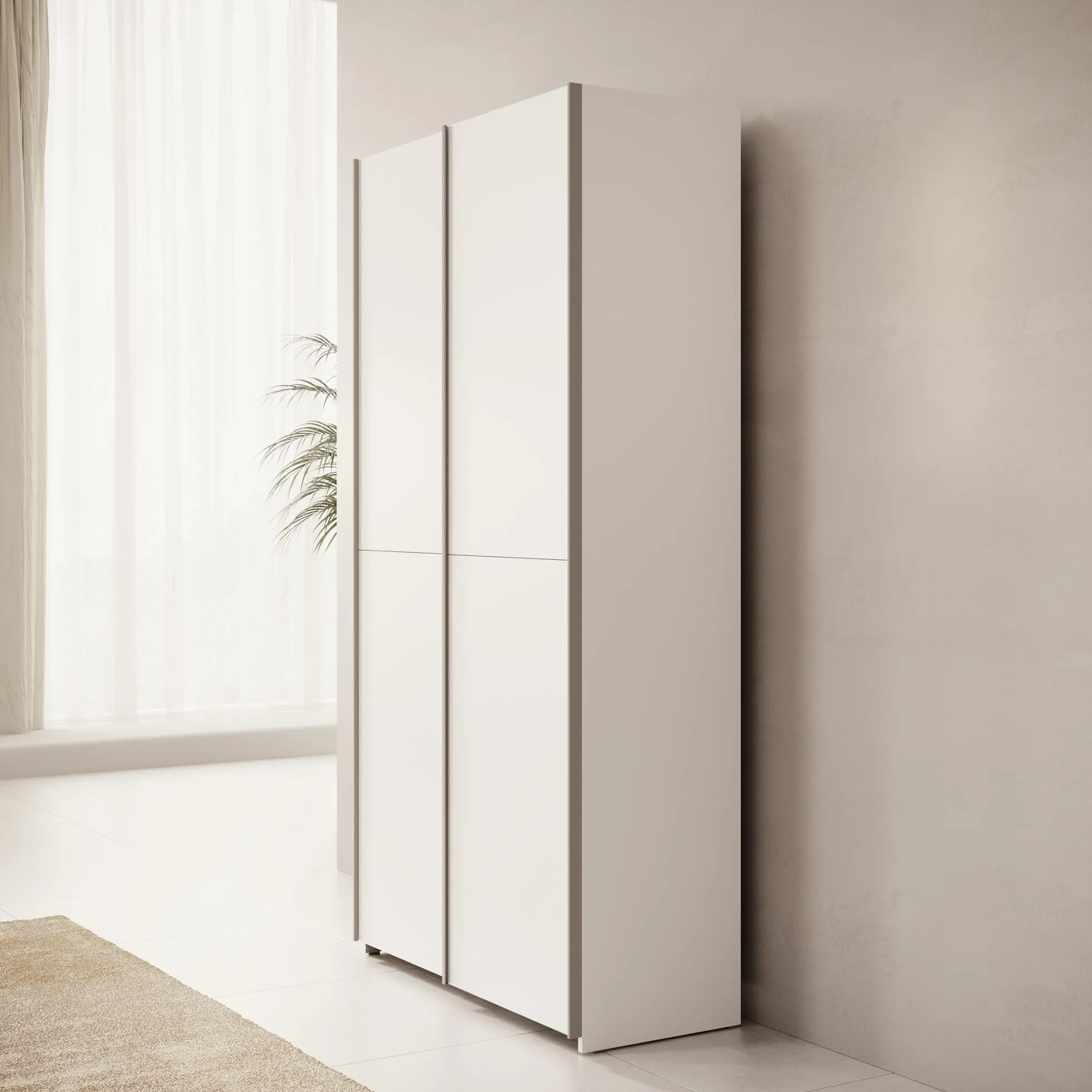 Helvar - Kledingkast met schuifdeuren - Wit - 100x39x191 cm