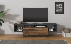 Hertha - TV-Meubel - Antraciet - 138 cm